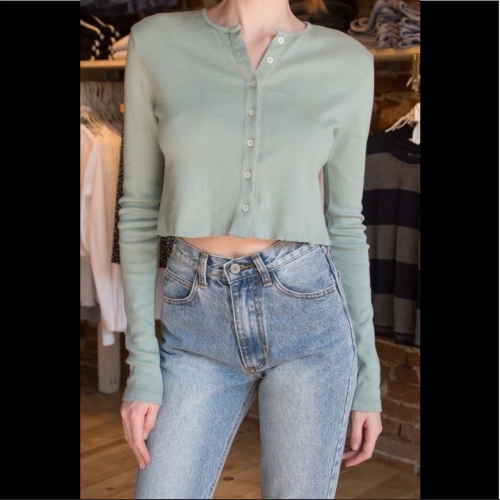 Brandy Melville Veronica long sleeve crop top